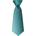 Vector drawing of spotty green tie