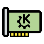 Vector drawing of primary hardware KDE icon
