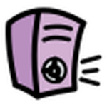 Purple loudspeaker icon