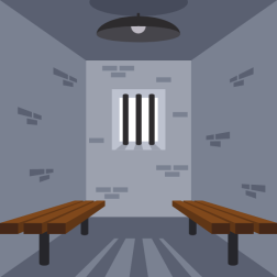 Empty prison cell