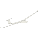 Glider airplane vector