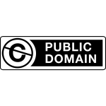 Public domain sign vector clip art