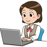 Female computer user image