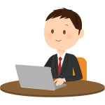 Male computer user vector image
