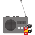 Simple radio with batteries