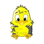 Vector image of cute chick