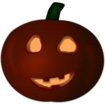 Brown Halloween pumpkin vector illustration