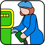 Pumping gas symbol