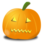 Zipped pumpkin vector drawing
