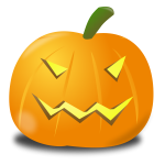 Evil pumpkin vector illustration