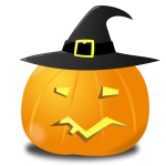 Witch pumpkin vector image