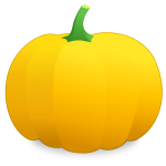 Yellow pumpkin vector image
