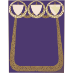 Purple shield frame