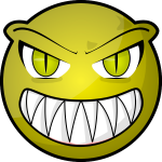 Angry emoticon vector drawing