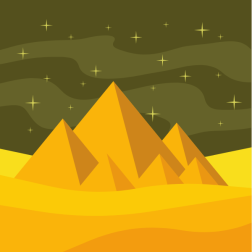 Pyramids in the night