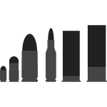 Silhouette vector illustration of set of bullets