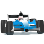 Vector clip art of blue bolide