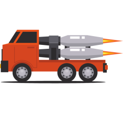 Truck with rockets