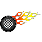 Racing wheel icon vector image