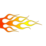 Racing flame vector image