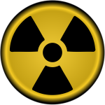 Vector clip art of nuclear radiation symbol