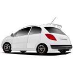 Hatchback racing car vector image