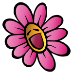 Happy flower vector graphics