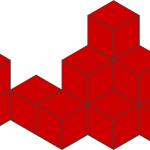 A pile of red cubes