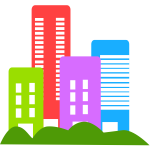 Vector drawing of real estate logo
