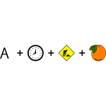 A Clockwork Orange movie rebus vector image