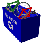 Recycling box blue color
