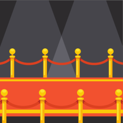 Red carpet in VIP area