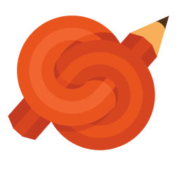 Red pencil tied in a knot