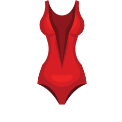 Red swimsuit