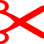 Red scissors simplified
