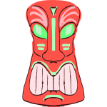 Red Tiki vector image