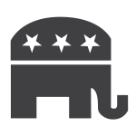 Republican symbol silhouette