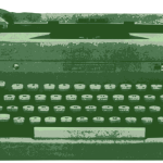 Green typewriter