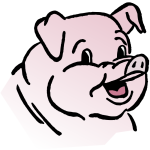 Cartoon pig head