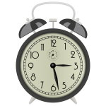Clip art of classic clock with alarm bell