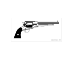 Revolver Remington 1858 vector drawing