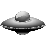 Ufo in metalic style
