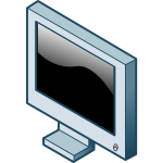 Computer Monitor Vector Illustration Free SVG