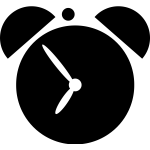 Alarm clock vector silhouette