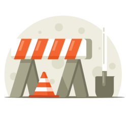 Road closed icon