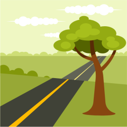 Road in the green landscape-1759945826