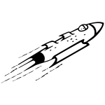 Rocket ship silhouette