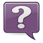 Vector image of purple shaded question mark