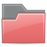 Red folder symbol