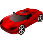 Red sports racing car vector clip art